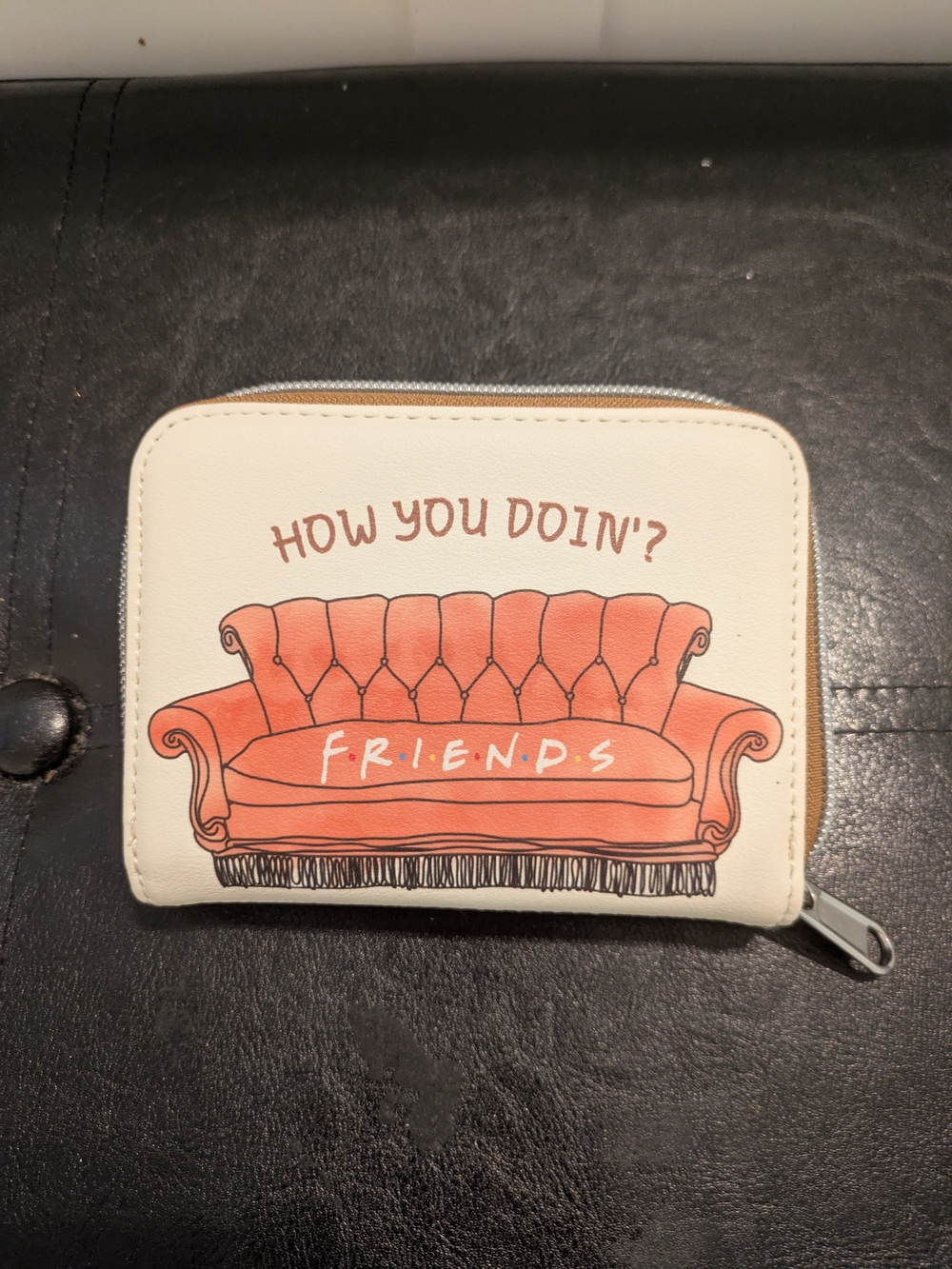 Loungefly Cream Wallet with Coral Sofa Illustration